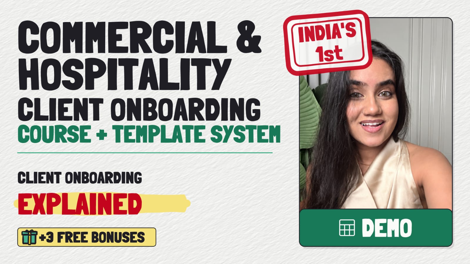 Siya Agrawal teaching Commercial Client Onboarding